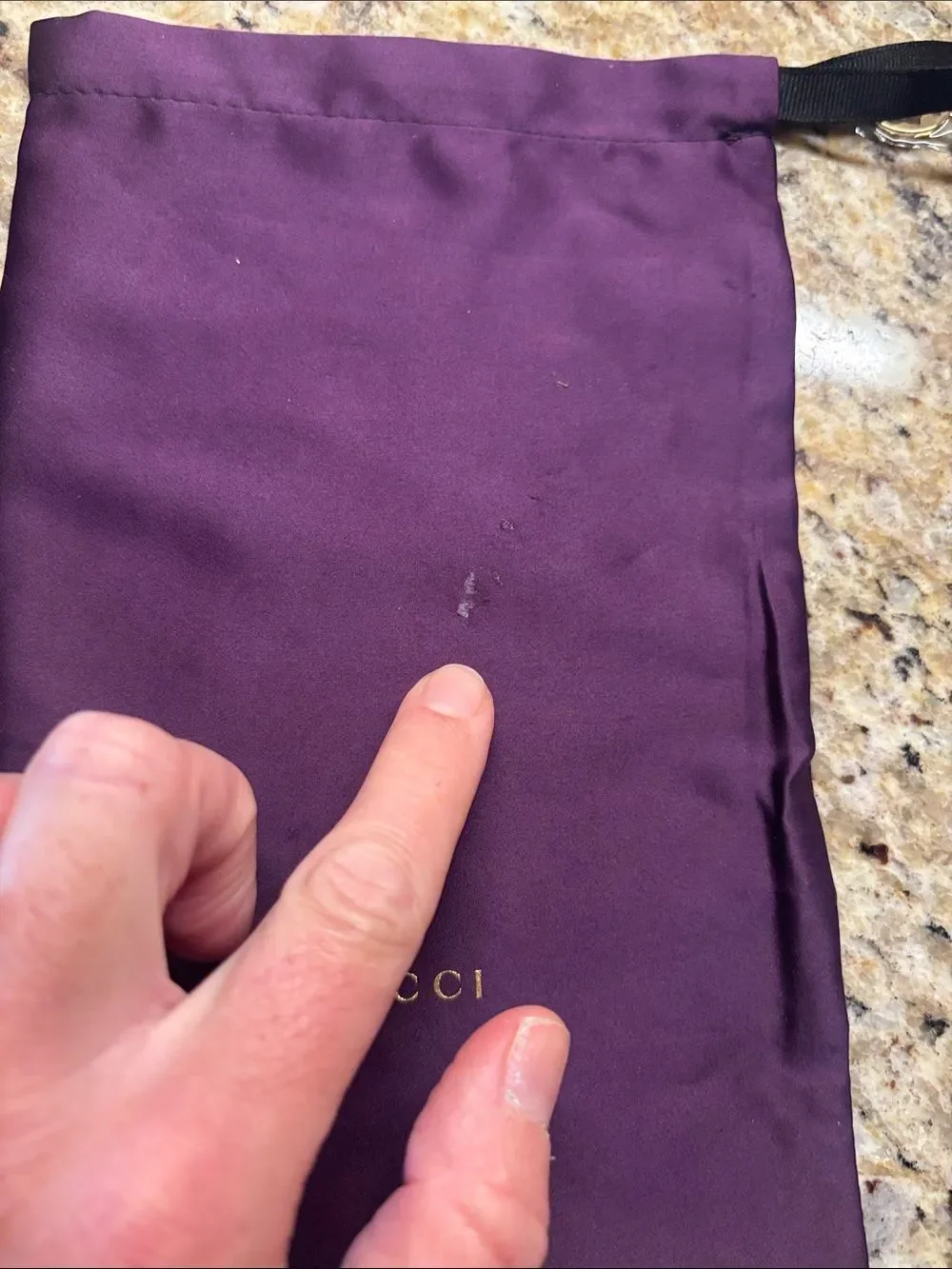 Designer Gucci Velvet Eyewear Case Gucci Plum Dust Bag and Tory Burch dust bag